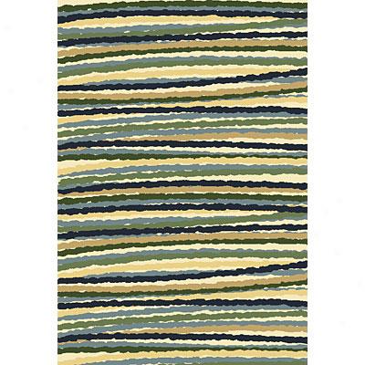 Central Oriental Inspirations - Fiesta Stripe 5 X 8 Fiesta Stripe Blue Area Rugs