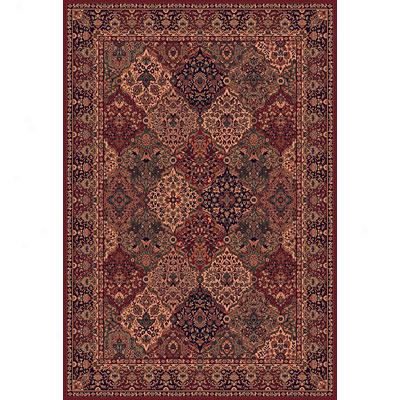 Central Oriental Reflections - Panel Kerman 3 X 5 Panel Kerman Red Area Rugs