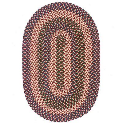 Colonial Mills, Inc. Bro0k Farm 4 X 6 Oval Burgundy Are Rugs