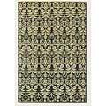 Couristan Chobi 5 X 8 All Over Damask Black Ivory Area Rugs