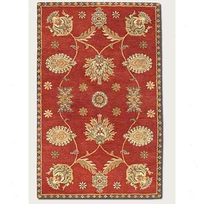 Couristan Dynasty 5 X 8 All Over Persian Vine Red Area Rugs