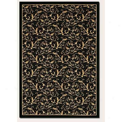 Couristan Ever Home 8 X 11 Royal Scroll Ebony Area Rugs