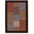 Couristan Everest 2 X 4 Hamptons Multi Stripe Chocolate Area Rugs