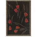 Couristan Everest 2 X 4 Scarlety Tulip Black Red Area Rugs