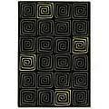 Couristan Everest 8 X 11 Labyrinth Black Area Rugs