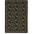 Couristan Everest 8 X 11 Royal Scroll Ebony Area Rugs