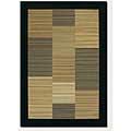 Couristan Everest 8 X 11 Hamptons Multi Stripe Black Area Rugs