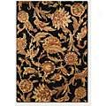 Coutistan Givenry 2 X 8 Runner Wild Orchids Black Area Rugs