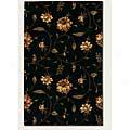 Couristan Lotus Garden 2 X 5 Kamala Scroll Black Area Rugs