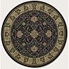 Couristan Mirage 8 Round Fantasia Black Area Rugs