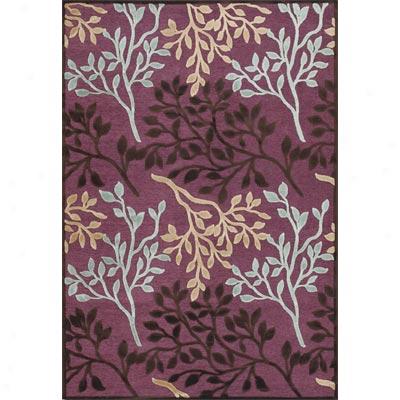 Couristan Pave 5 X 8 Olive Branch Amethyst Mahogany Area Rugs