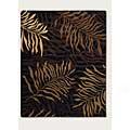 Couristan Pokhara 4 X 6 Golden Palms Brown Amber Area Rugs