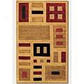 Couristan P0khara 6 X 8 Union Equality Medallion Gold Area Rugs