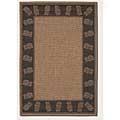 Couristan Recife 2 X 4 Tropics Cocoa Black Area Rugs