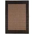 Couristan Recife 4 X 6 Checkered Field Cocoa Black Area Rugs