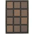 Couristan Recife 5 X 8 Summit Cocoa Black Area Rugs