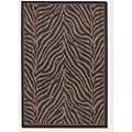 Couristan Recife 5 X 8 Zebra Black Cocoa Area Rugs