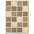 Couristan Super Indo-ntural 4 X 6 Textured Squares Beige Natural Area Rugs