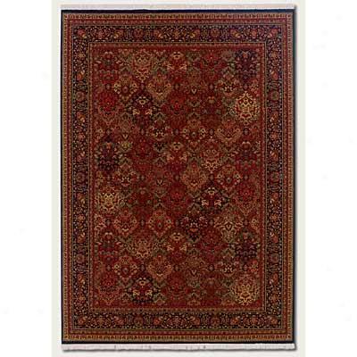 Couristan Taj Mahal 8 X 10 Panel Kerman Rose Scarlet Area Rugs