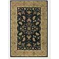 Couristan Yasmin 10 X 13 Floral Ispaghan Black Beige Area Rugs