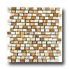 Crossille Phoenix Mixed Stone Mosaic White/onyx/gold Travertine Tile & Stone