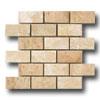 Crossville Siren Brick Mosaic 2 X 4 Whiet Travertine Tile & Stone