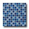 Daltile Glass Reflecions Blends Mosaic 1 X 1 Caribbean Surf Tile & Stone