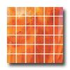 Diamond Tech Glass Stained Glass Mosaic Bright Orange Opalescent Tile & Stone