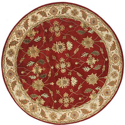 Dynamic Rugs Charisma 5 Round Red Ivory Area Rugs