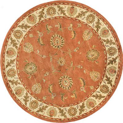 Dynamic Rugs Charisma 5 Round Rust Ivory Area Rugs