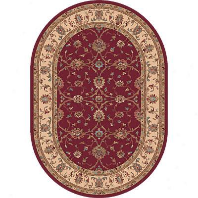 Dynamic Rugs Radiance 7 X 10 Oval Red Area Rugs