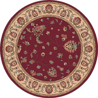 Dynamic Rugs Radiance 8 Ft Round Red Arrea Rugs