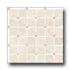 Florida Tile Pitera Art Stone Octagon Mosaic White W/yellow Dots Tile & Stone