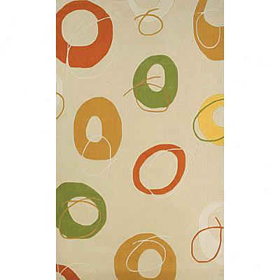 Foreign Accents Festival Dots 4 X 6 Beige Area Rugs