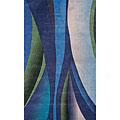 Foreign Accents Festival Waves 8 X 10 Azure Area Rugs