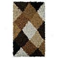 Foreign Accents Jubilee Leather Shag 8 X 10 Jubilee Brown Area Rugs