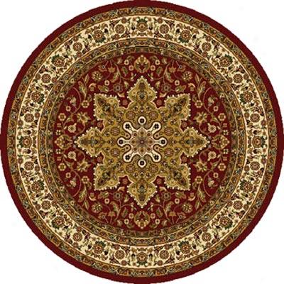 Home Dynamix Royalty 5 Ft Round Red 8083 Area Rugs