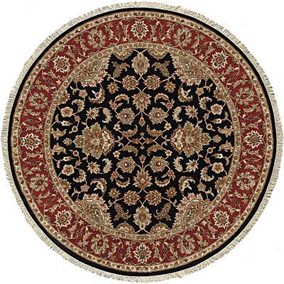 Jaipur Rugs Inc. Atlantis 10 Round Taj Ebony/red Area Rugs