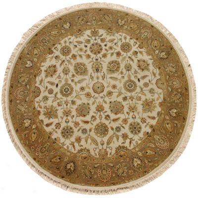 Jaipur Rugs Inc. Aurora 6 Round Nephi Medium Ivory/deep Camel Area Rugs