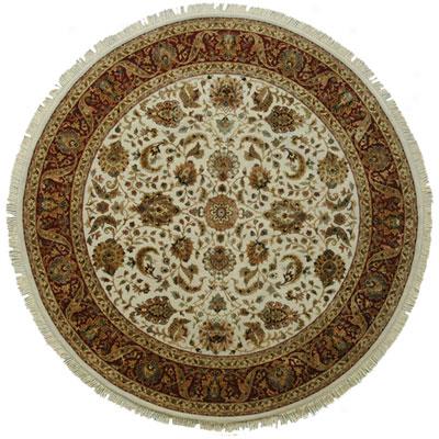 Jaipur Rugs Inc. Aurora 8 Round Sonja Medium Ivory/red Area Rugs