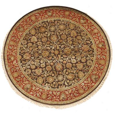 Jaipur Rugs Inc. Aurora 8 Round Tatyana Cocoa Brown/red Ochre Area uRgs