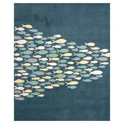 Jaipur Rugs Inc. Coastal Living Hand-tufted 5 X 8 Schooled Aegean Blue/aegean Pedantic  Area Rugs