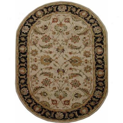 Jaipur Rugs Inc. Mythos 6 X 9 Oval Selene Beige/ebony Arew Rugs