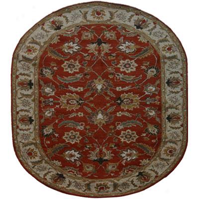 Jaipur Rugs Inc. Mythos 6 X 9 Oval Selene Red Oxide/sand Region Rugs