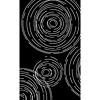 Kane Carpet Ater Hours 4 X 5 Orbit White On Black Region Rugs