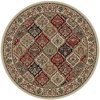 Kane Carpet Davinci Round 5 X 3 Peacock Magic Rundle Area Rugs