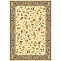 Kas Oriental Rugs. Inc. Alexandria Runmer 2 X 7 Alexandria Ivory/blue Allover Floral Vine Yard Rugs