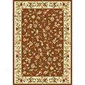 Kas Oriental Rugs. Inc. Alexandria 3 X 5 Alexandria Chocolate/ivory Allover Floral Vine Area Rugs