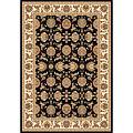 Kas Oriental Rugs. Inc. Cambridge 2 X 7 Cambridge Black/ivory Kashan Area Rugs