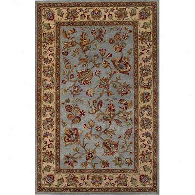 Kas Oriental Rugs. Inc. Capri 4 X 6 Capri Lt. Blue/ivory Floral Vines Area Rugs